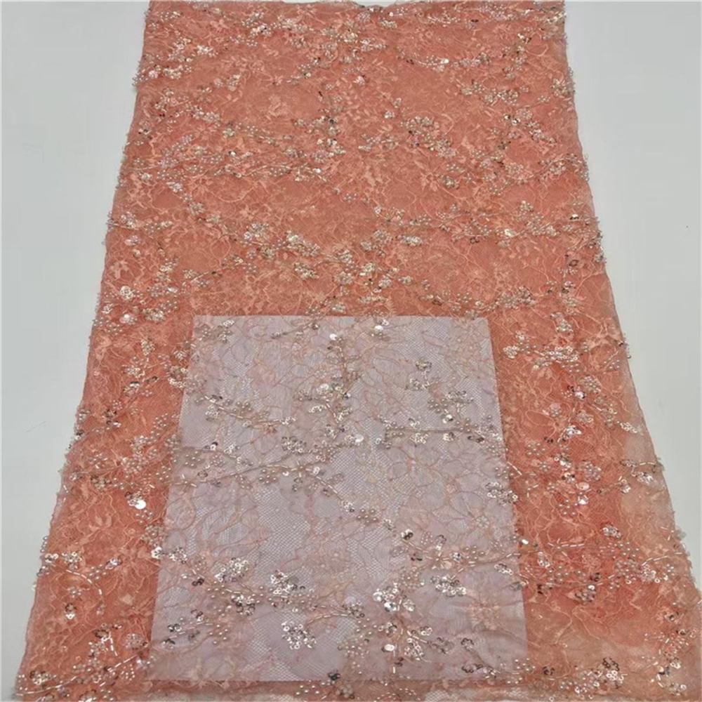 5 Yards Beaded Lace Fabric, ITM JLT206