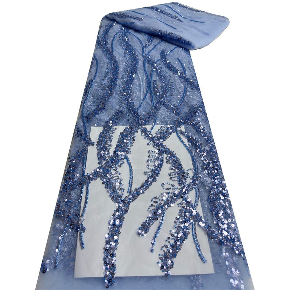 Beaded Tulle Fabric - 5 Yards | MOD NA015