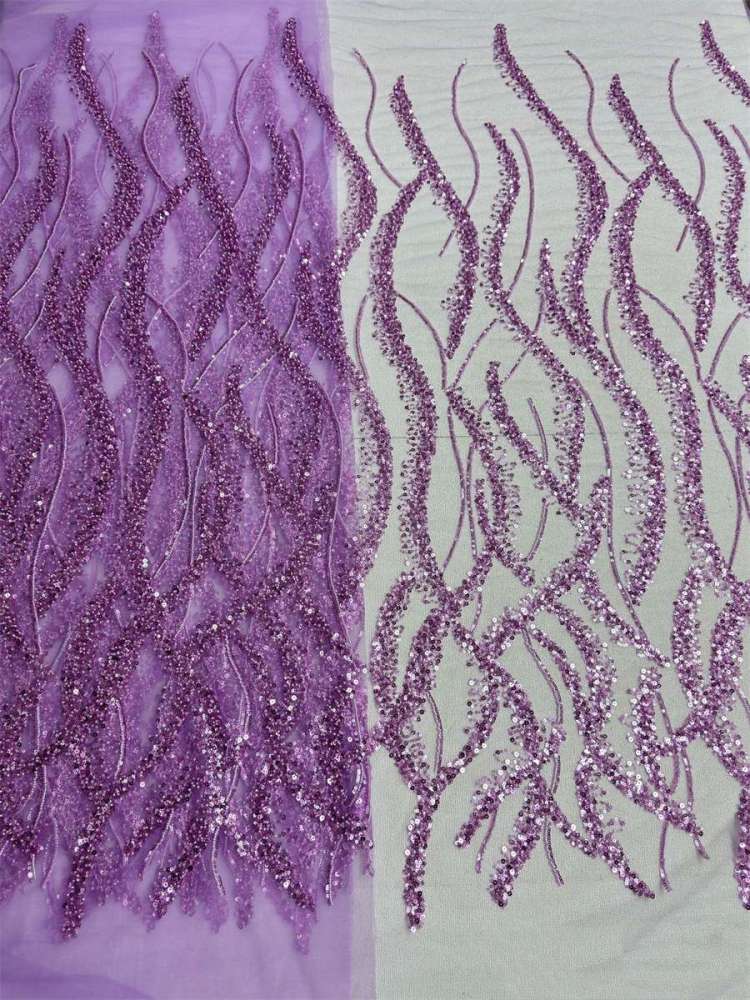 5 Yards Beaded Lace Material Fabric For Dresses