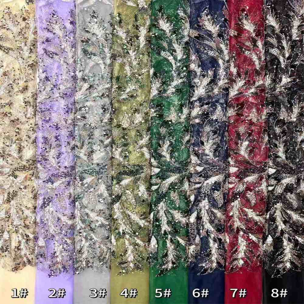 Beaded Tulle Fabric - 5 Yards | STY HN544