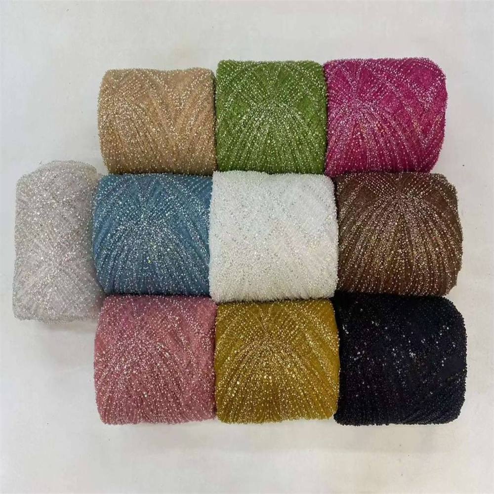 Beaded Tulle Fabric - 5 Yards | STY JX279