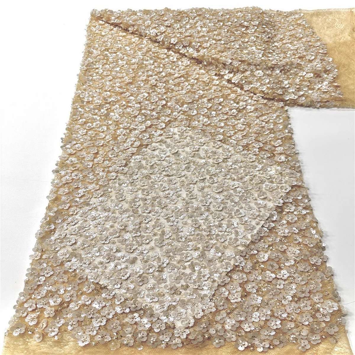 Beaded Lace Fabric - 5 Yards | GID HN380