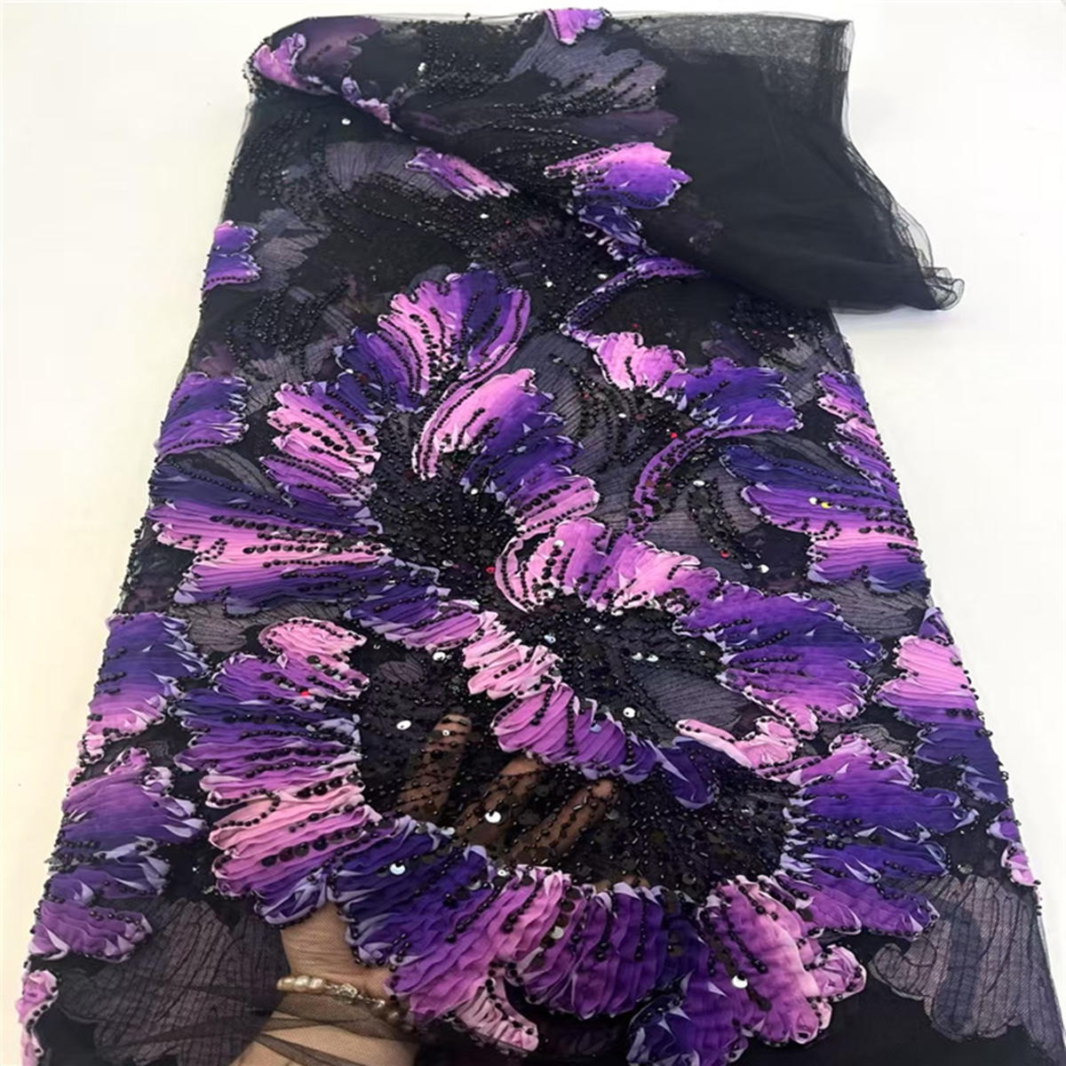 Beaded Lace Fabric for Dresses - 5 Yards | SID HN773