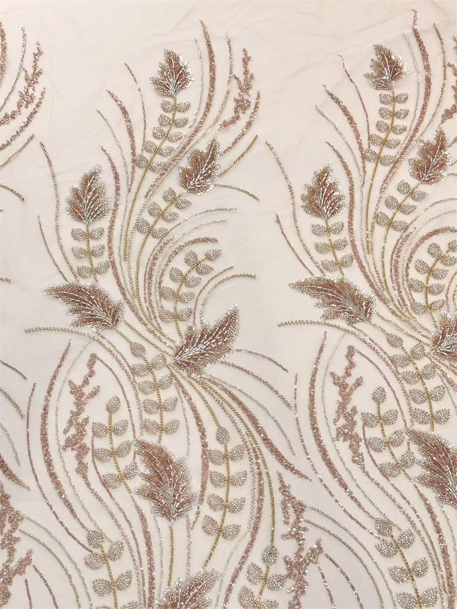 Rhinestones Beaded Tulle Fabric - 5 Yards | STY HN136