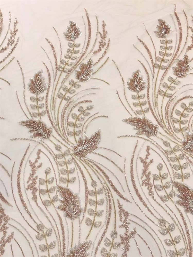Rhinestones Beaded Tulle Fabric - 5 Yards | STY HN136