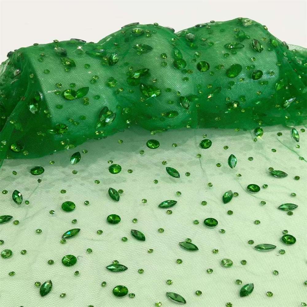 Rhinestone Tulle Fabric - 5 Yards | STY HN240