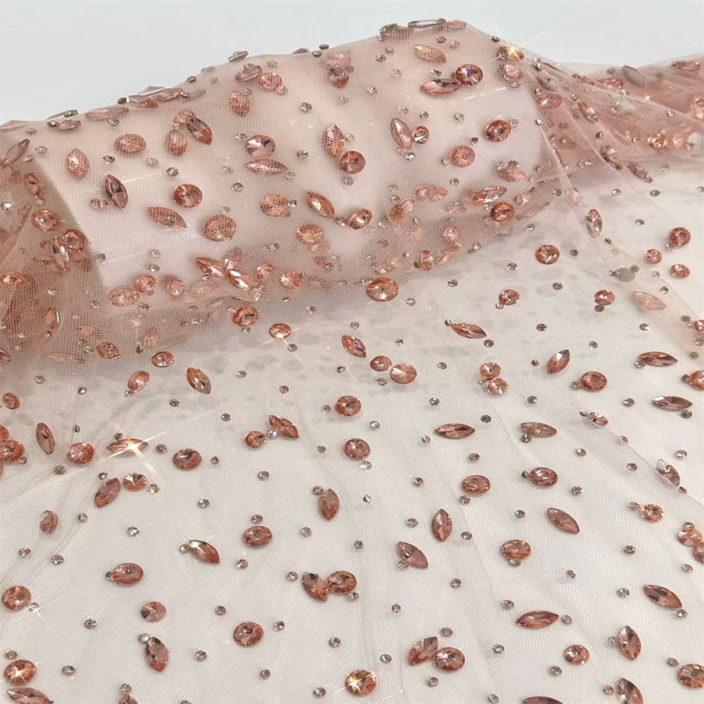 Rhinestone Tulle Fabric - 5 Yards | STY HN240