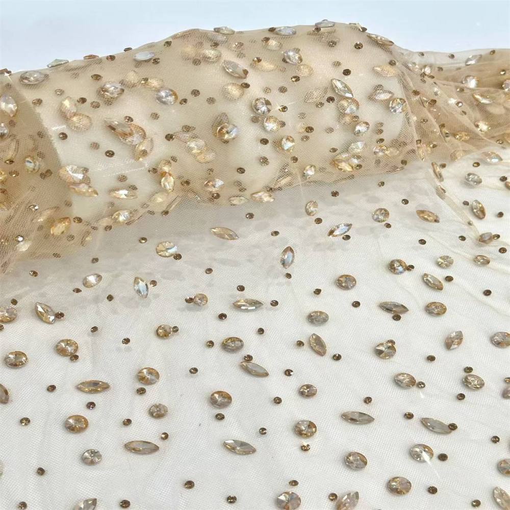 Rhinestone Tulle Fabric - 5 Yards | STY HN240