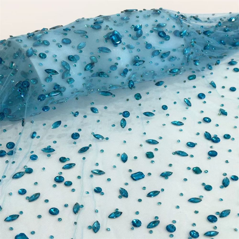 Rhinestone Tulle Fabric - 5 Yards | STY HN240
