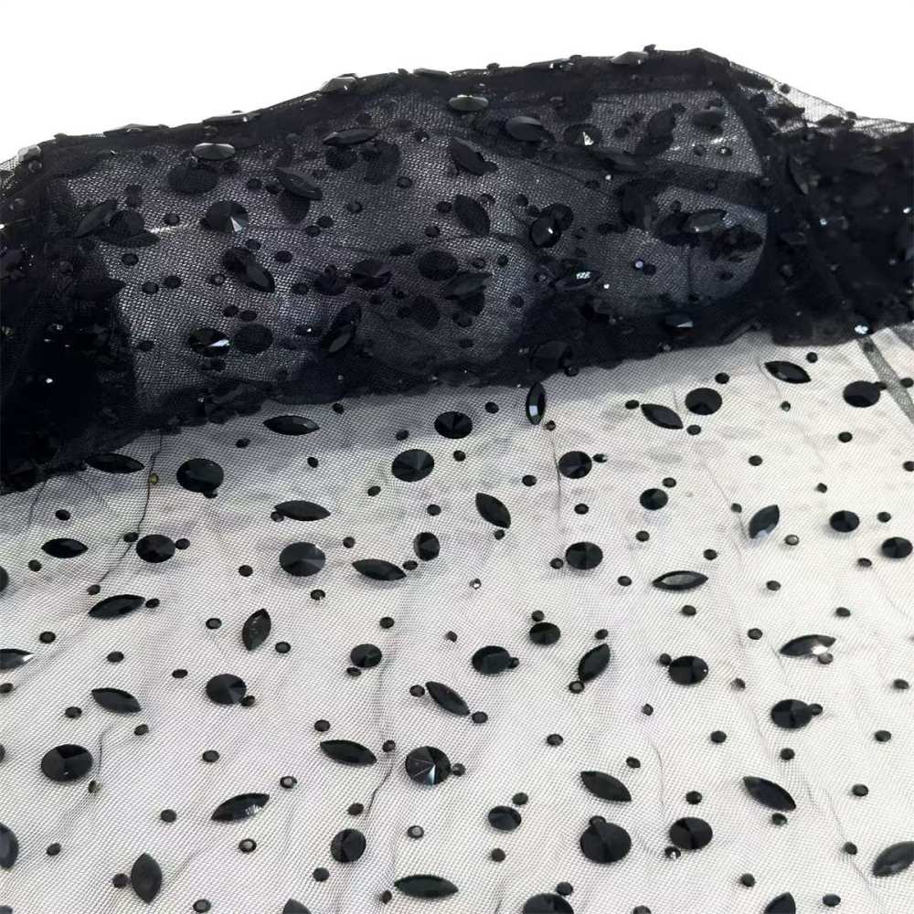 Rhinestone Tulle Fabric - 5 Yards | STY HN240