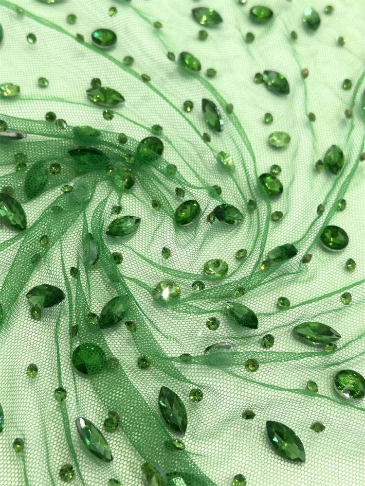 Rhinestone Tulle Fabric - 5 Yards | STY HN240