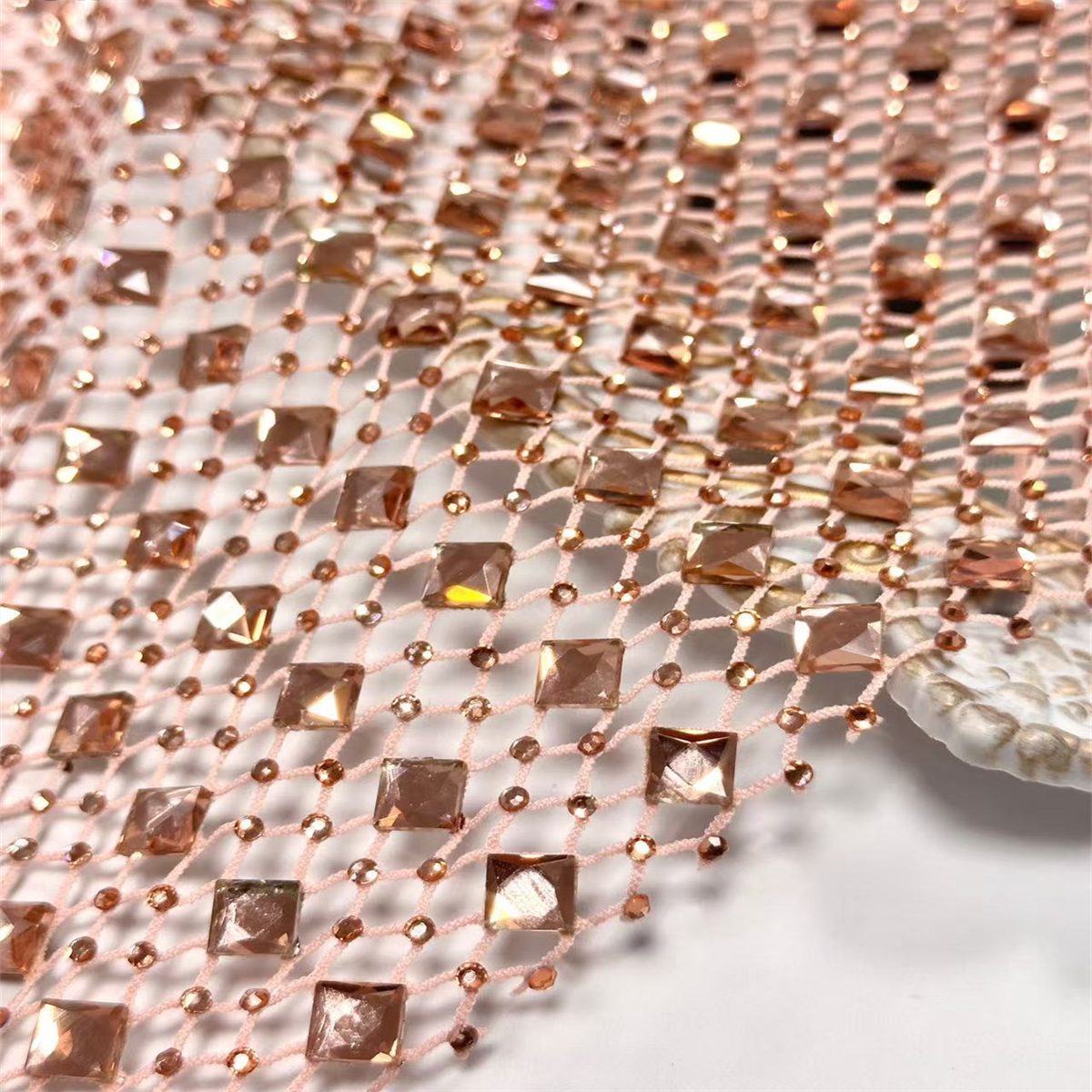 Rhinestone Net Fabric - 5 Yards | GID HN258