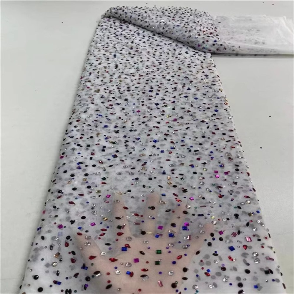 Rhinestone Tulle Fabric - 5 Yards | STY ZT119