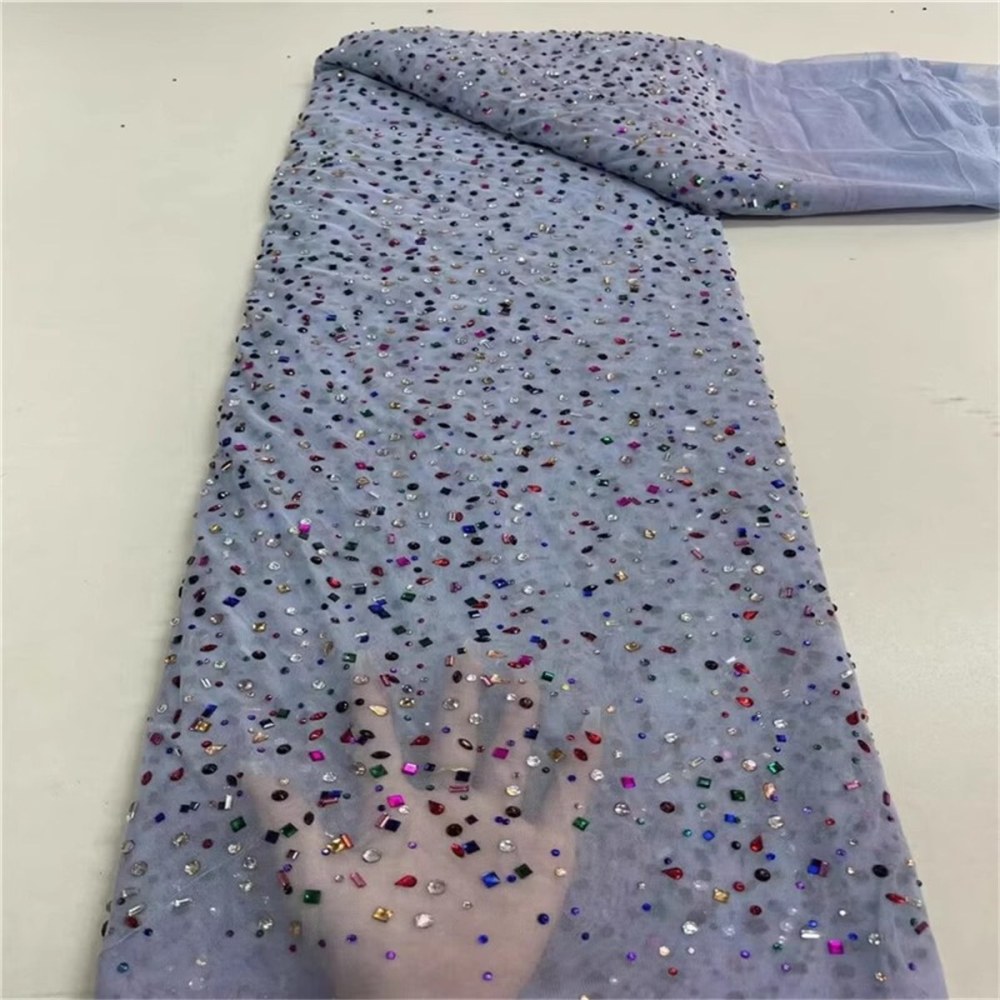 Rhinestone Tulle Fabric - 5 Yards | STY ZT119