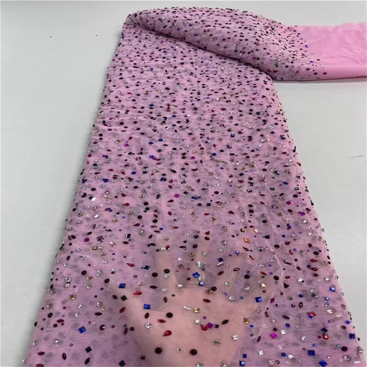 Rhinestone Tulle Fabric - 5 Yards | STY ZT119