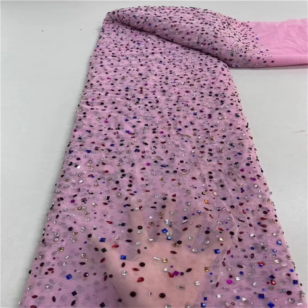 Rhinestone Tulle Fabric - 5 Yards | STY ZT119