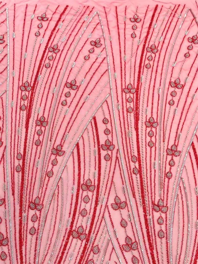 Rhinestones Beaded Tulle Fabric - 5 Yards | STY HN120