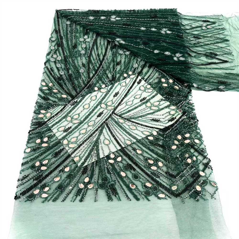 Rhinestones Beaded Tulle Fabric - 5 Yards | STY HN122