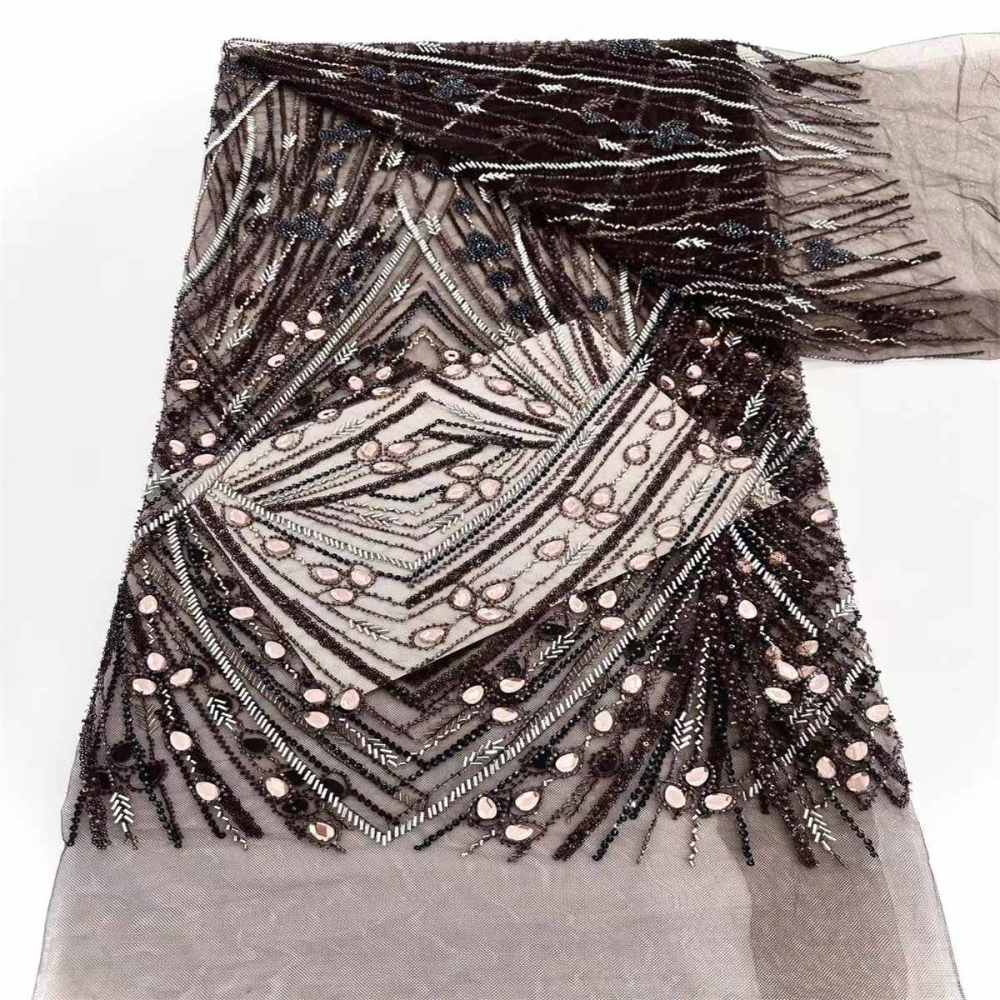 Rhinestones Beaded Tulle Fabric - 5 Yards | STY HN122