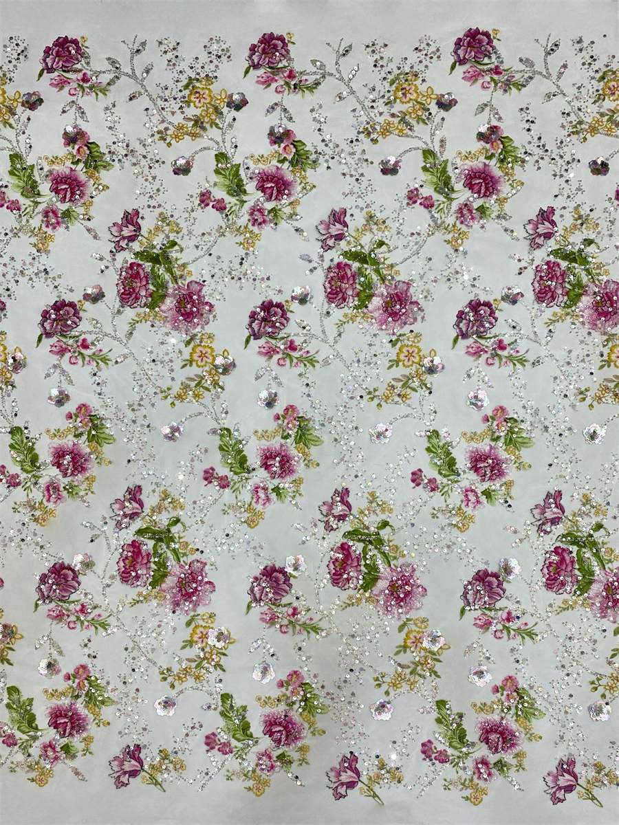 Beaded Lace Fabric - 5 Yards | MOD JJ060