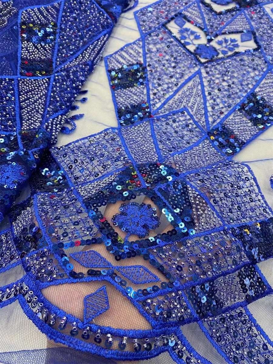 Embroidered Beaded Lace Fabric - 5 Yards | MOD JJ120
