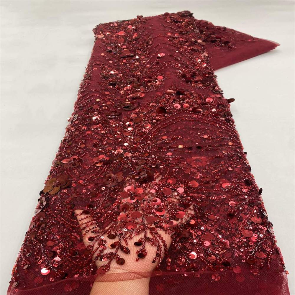 Beaded Tulle Lace Fabric - 5 Yards | MOD LiL9048