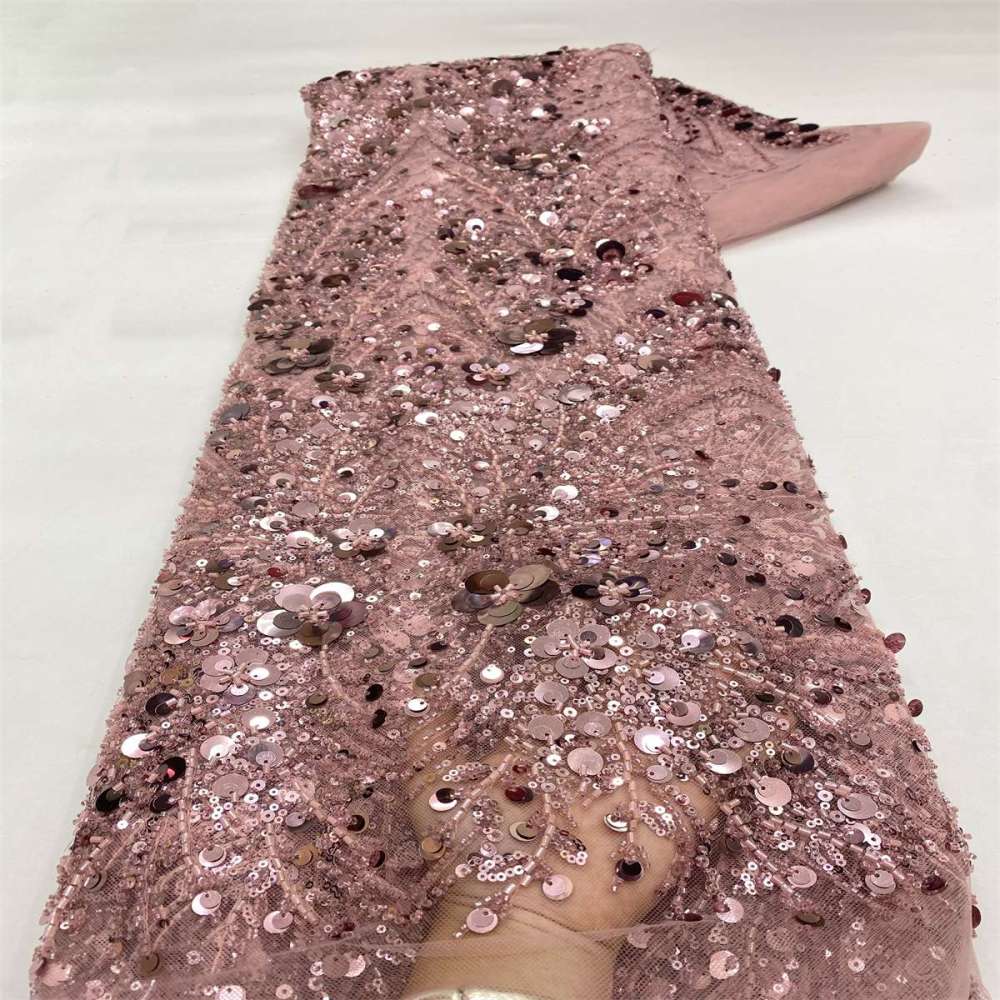 Beaded Tulle Lace Fabric - 5 Yards | MOD LiL9048