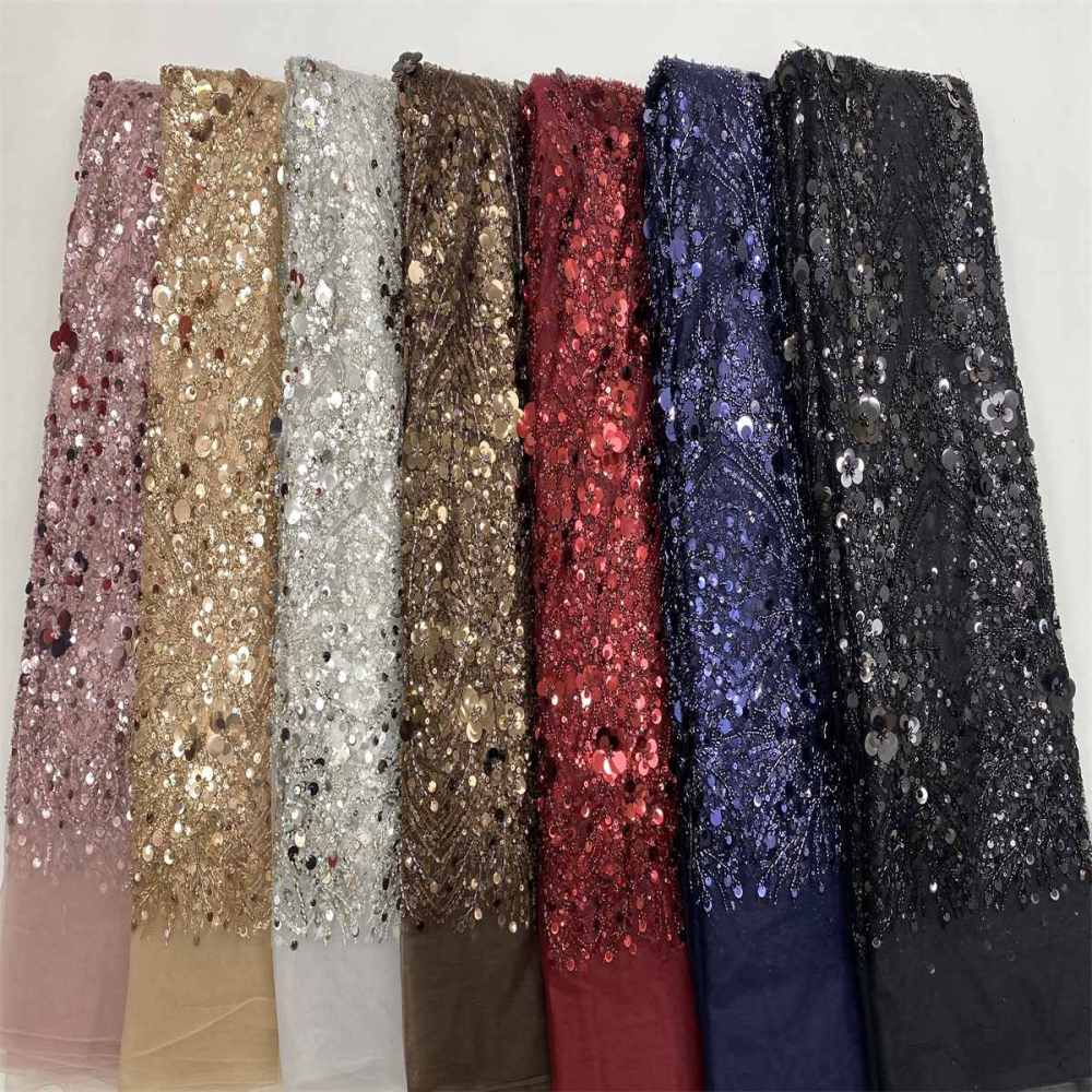 Beaded Tulle Fabric - 5 Yards | GID LiL9048