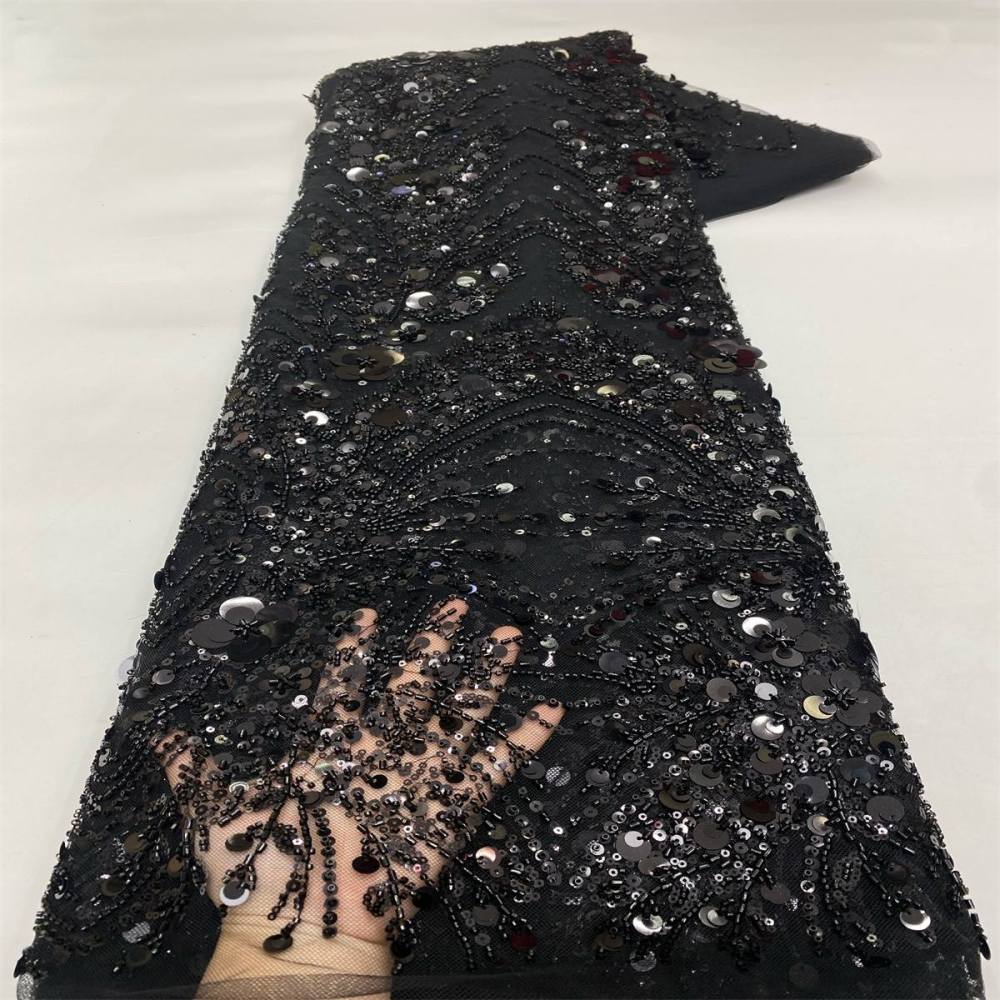 Beaded Tulle Lace Fabric - 5 Yards | MOD LiL9048