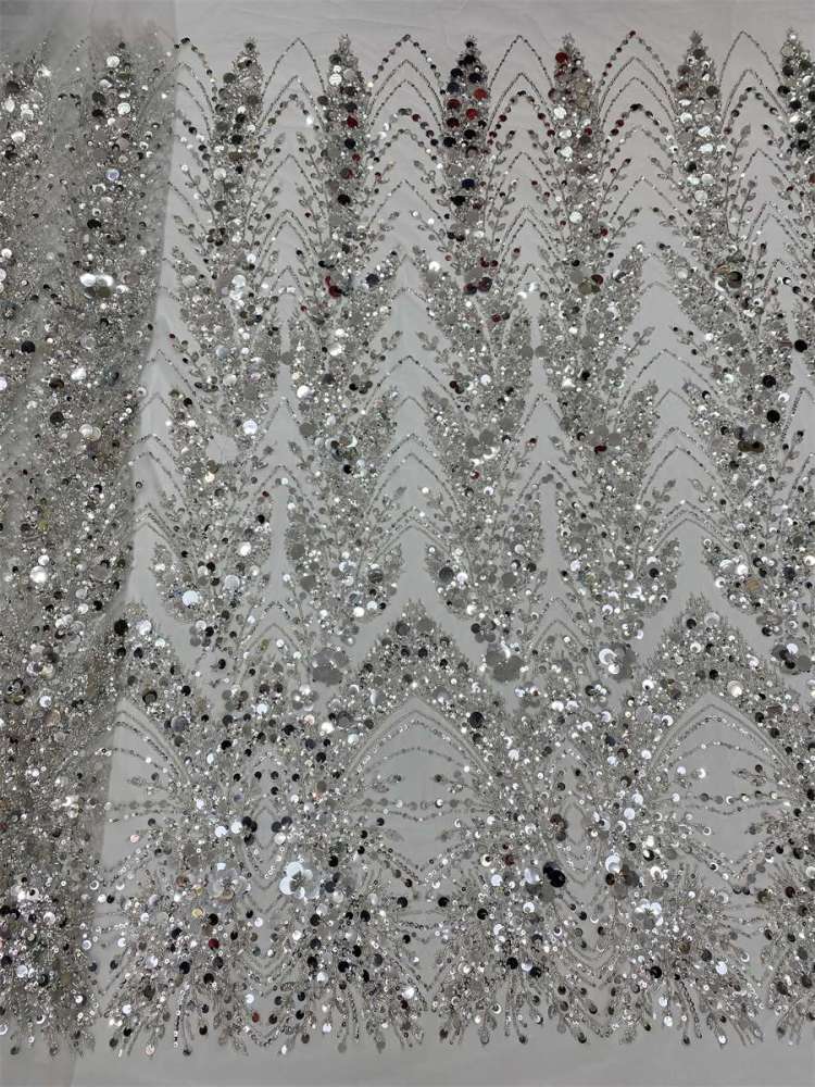 Beaded Tulle Lace Fabric - 5 Yards | MOD LiL9048