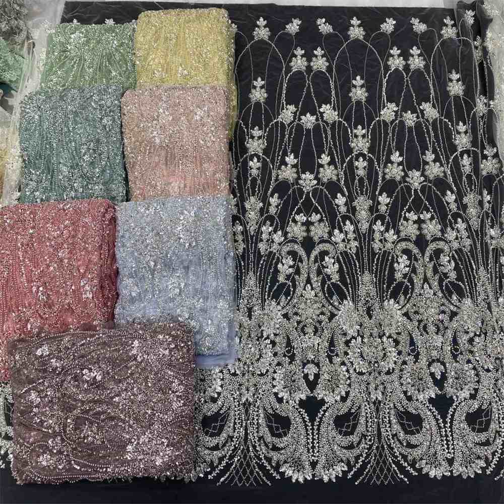 Beaded Tulle Fabric - 5 Yards | MOD LiL9050