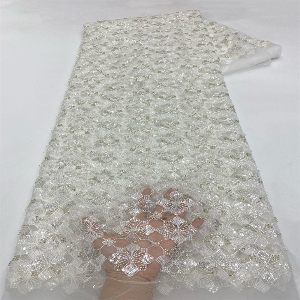 Beaded Tulle Fabric - 5 Yards | MOD LiL9052