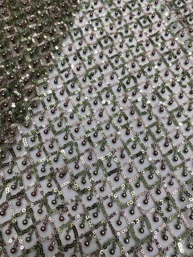 Beaded Tulle Fabric - 5 Yards | MOD LiL9053