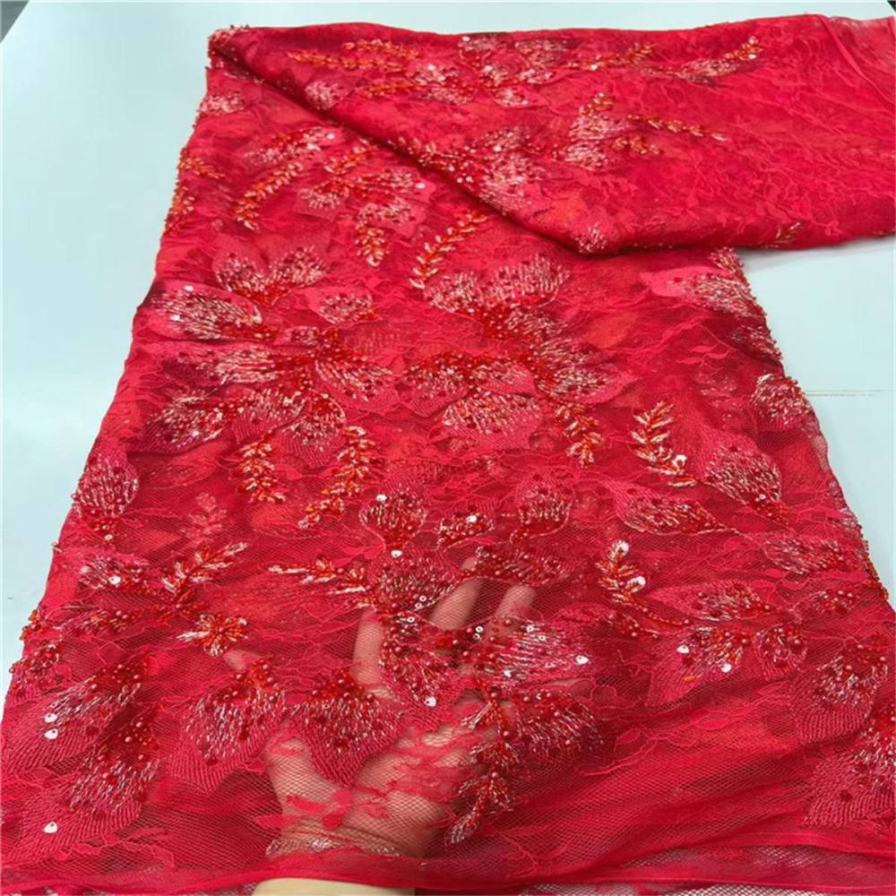 Beaded Lace Fabric - 5 Yards | LiL9047
