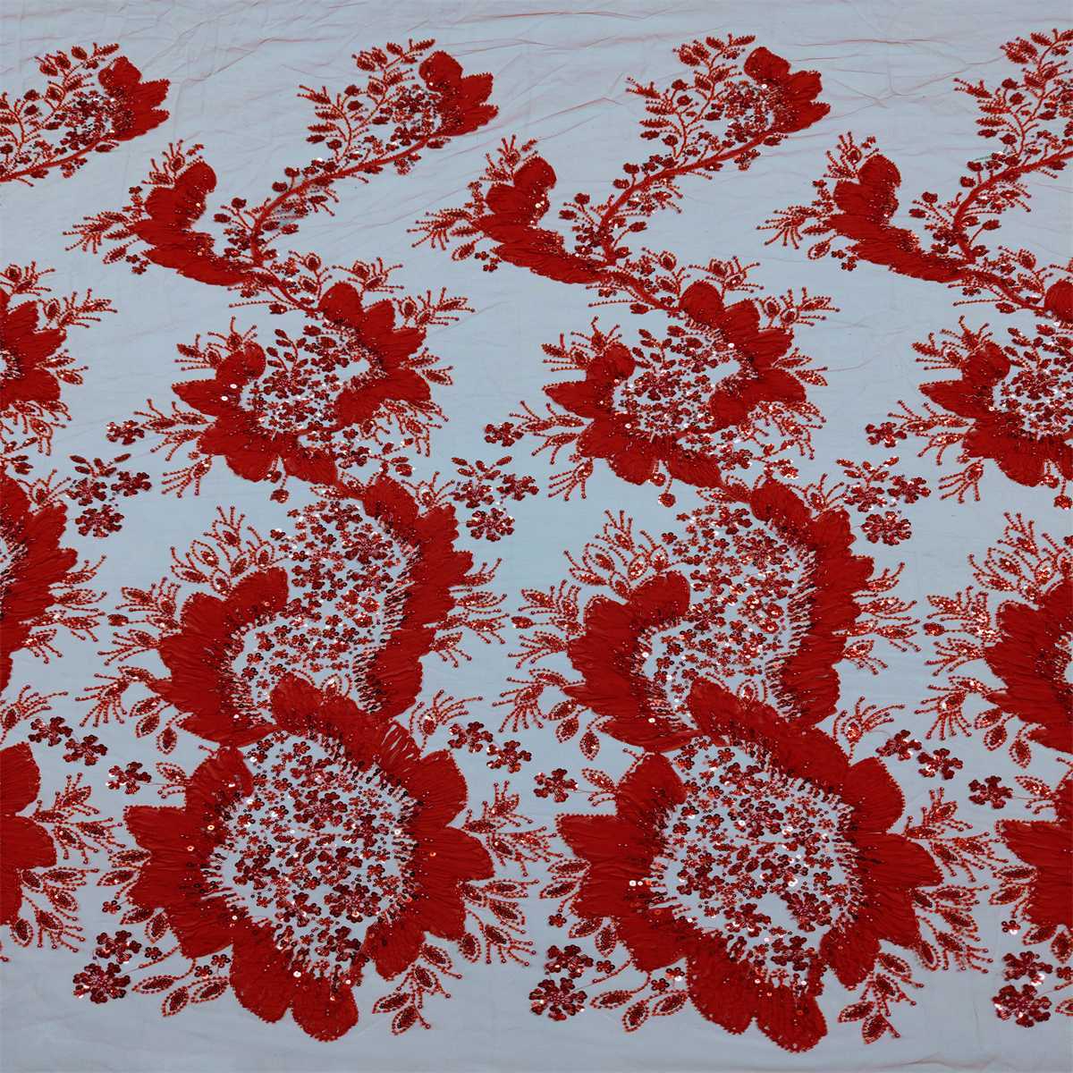 5 Yards 3D Floral Pearl Beaded Lace Fabric – Luxury Wedding Gown and Evening Dress Material | Love in Lace