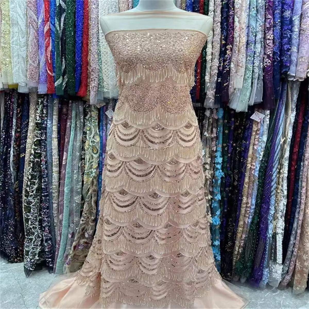 Beaded Fringe Fabric - 5 Yards | MOD JLT131