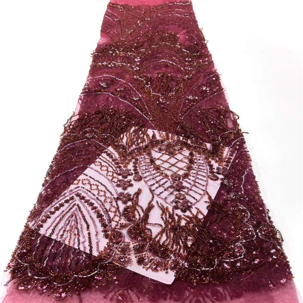 Fringe Beaded Tulle Fabric - 5 Yards | Ref. HN344