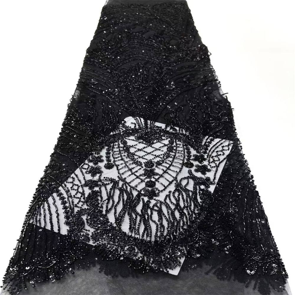 Fringe Beaded Tulle Fabric - 5 Yards | Ref. HN344