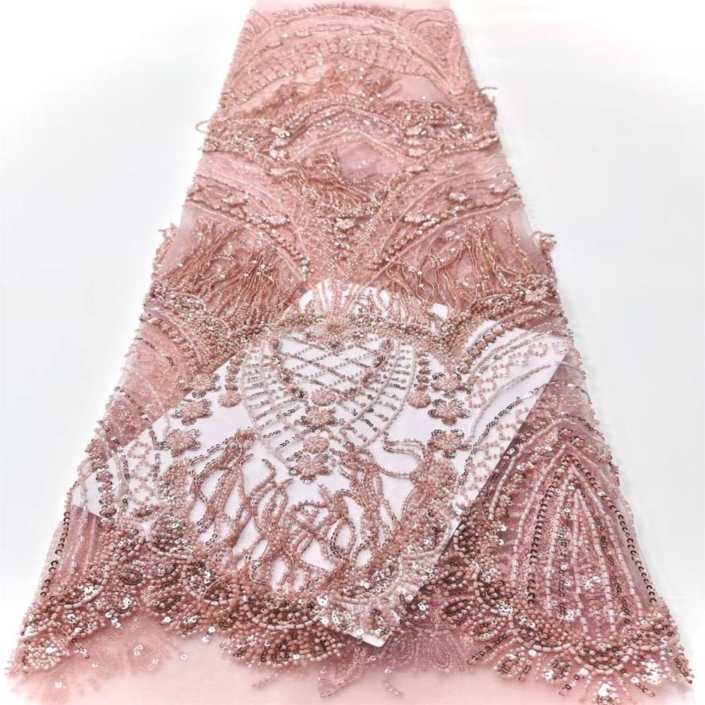 Fringe Beaded Tulle Fabric - 5 Yards | Ref. HN344