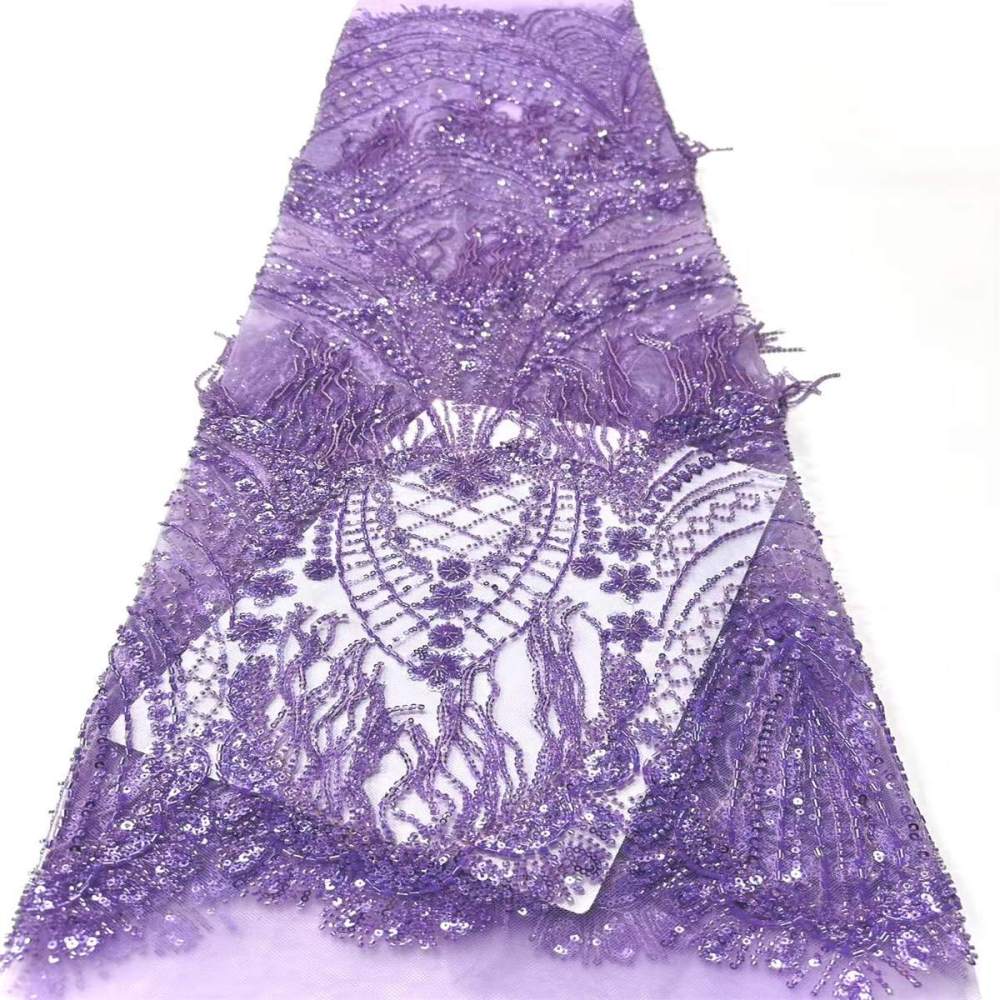 Fringe Beaded Tulle Fabric - 5 Yards | Ref. HN344