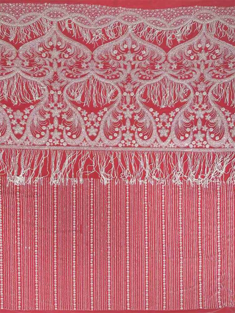 Fringe Beaded Tulle Fabric - 5 Yards | HN348