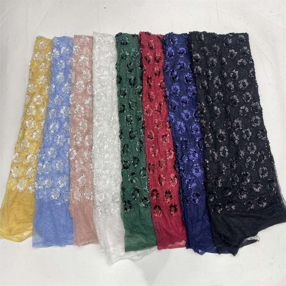 Beaded Lace Fabric LiL9055