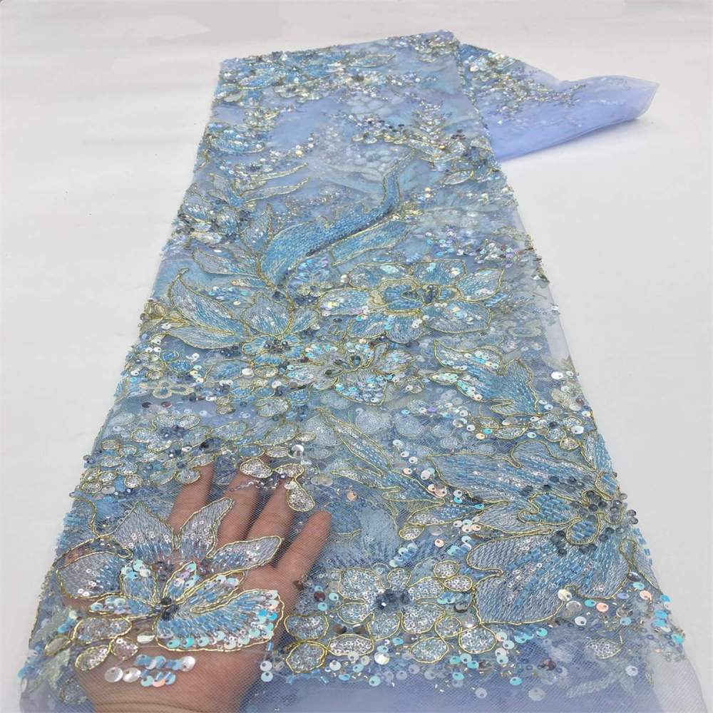 Beaded Lace Fabric LiL9056