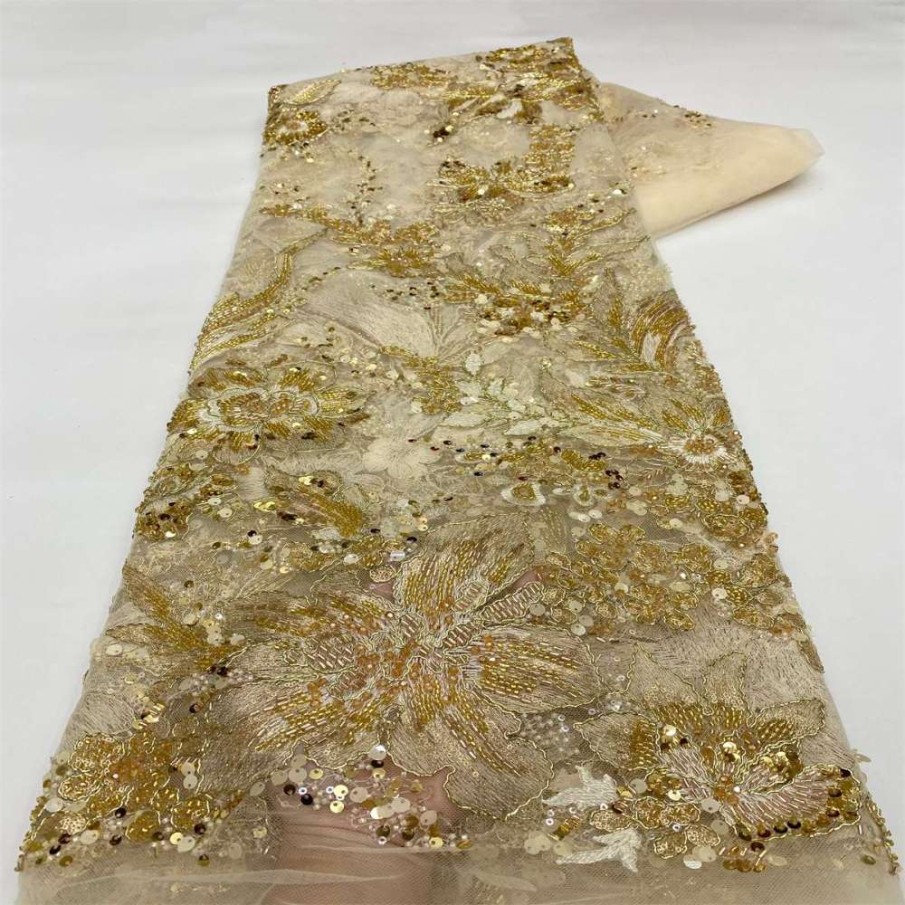 Beaded Lace Fabric LiL9056