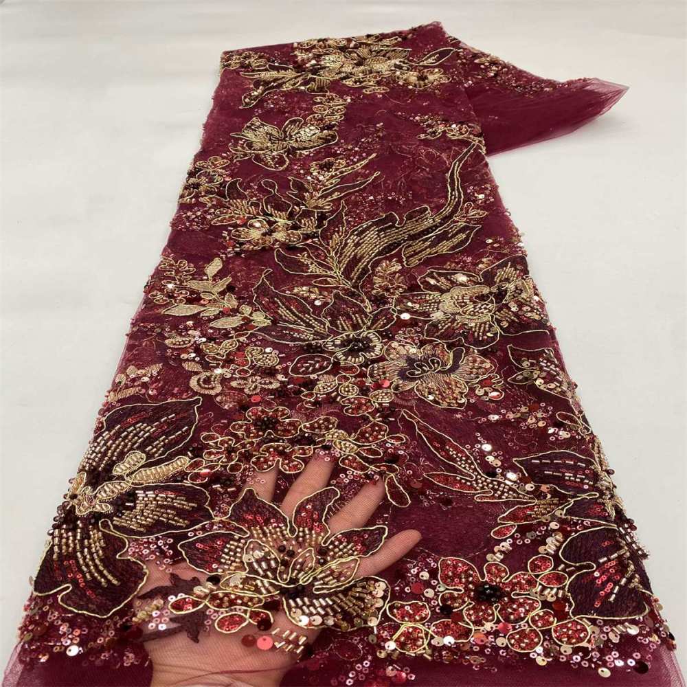 Beaded Lace Fabric LiL9056