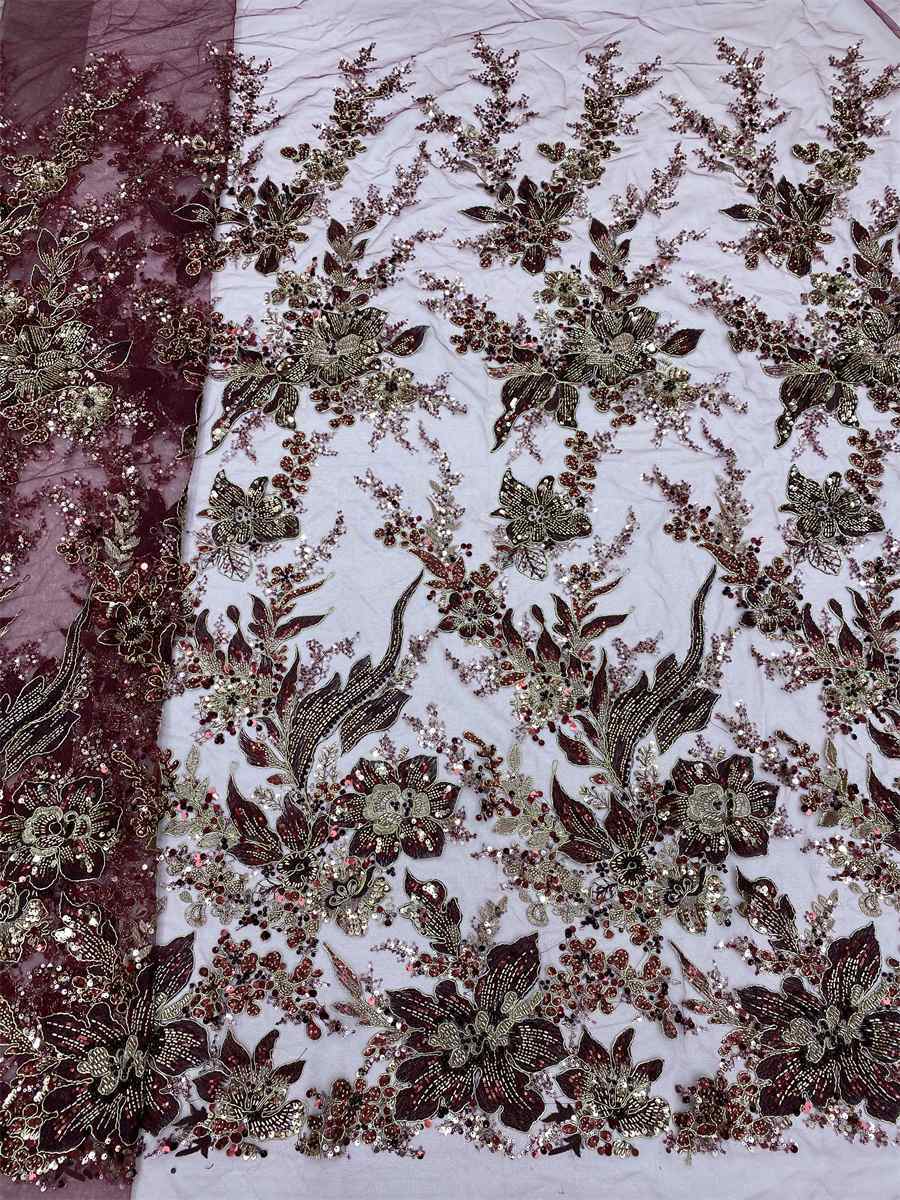 Beaded Lace Fabric LiL9056