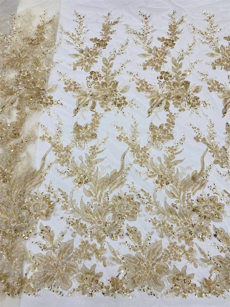 Beaded Lace Fabric LiL9056
