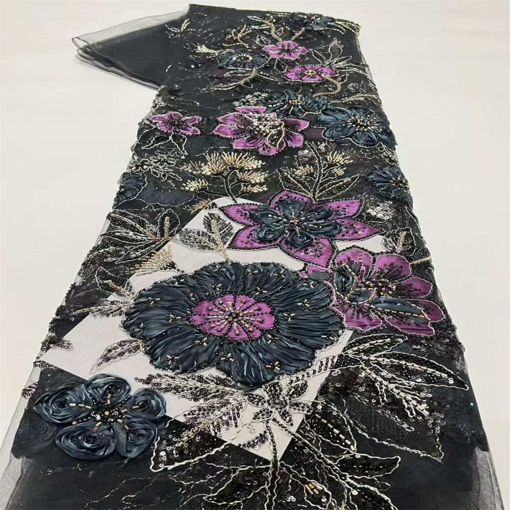 Beaded Lace Fabric LiL9057