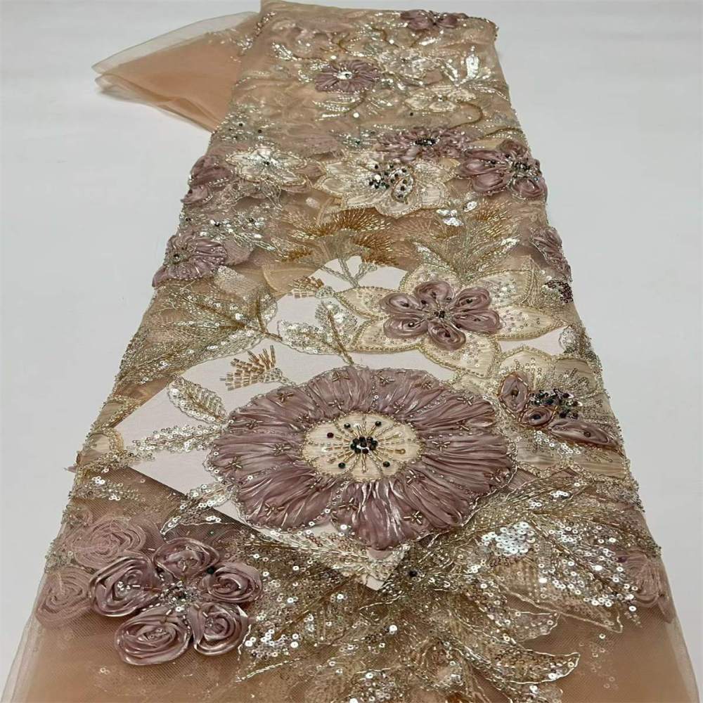 Beaded Lace Fabric LiL9057