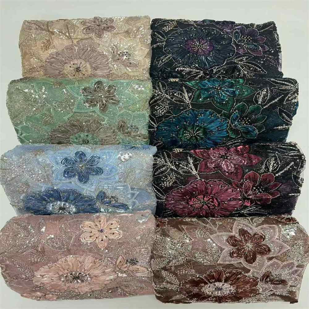 Beaded Lace Fabric LiL9057